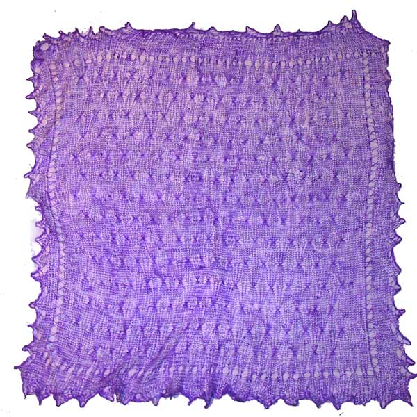 Violet Orenburg shawl
