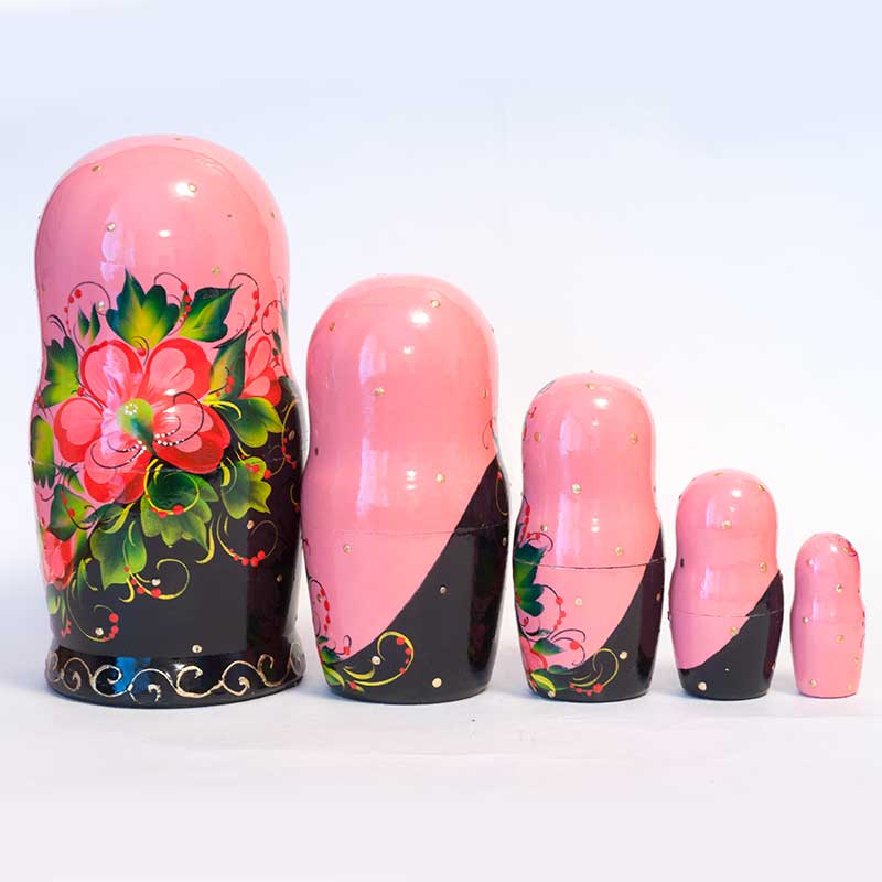 Matryoshka Pink with Poppies