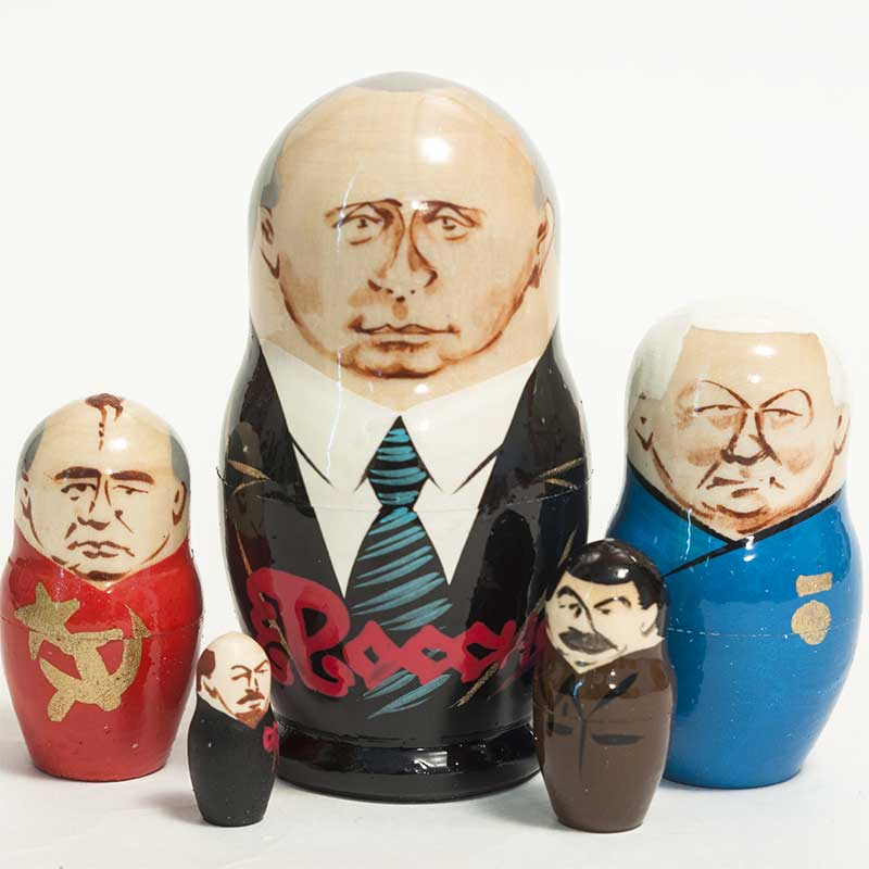 Vladimir Putin and other Russian Political Leaders Matryoshka Nesting Doll 