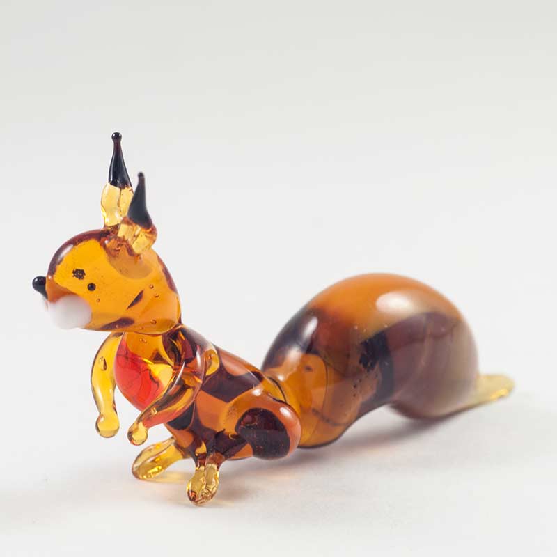 Blown Glass Figurine Squirrel