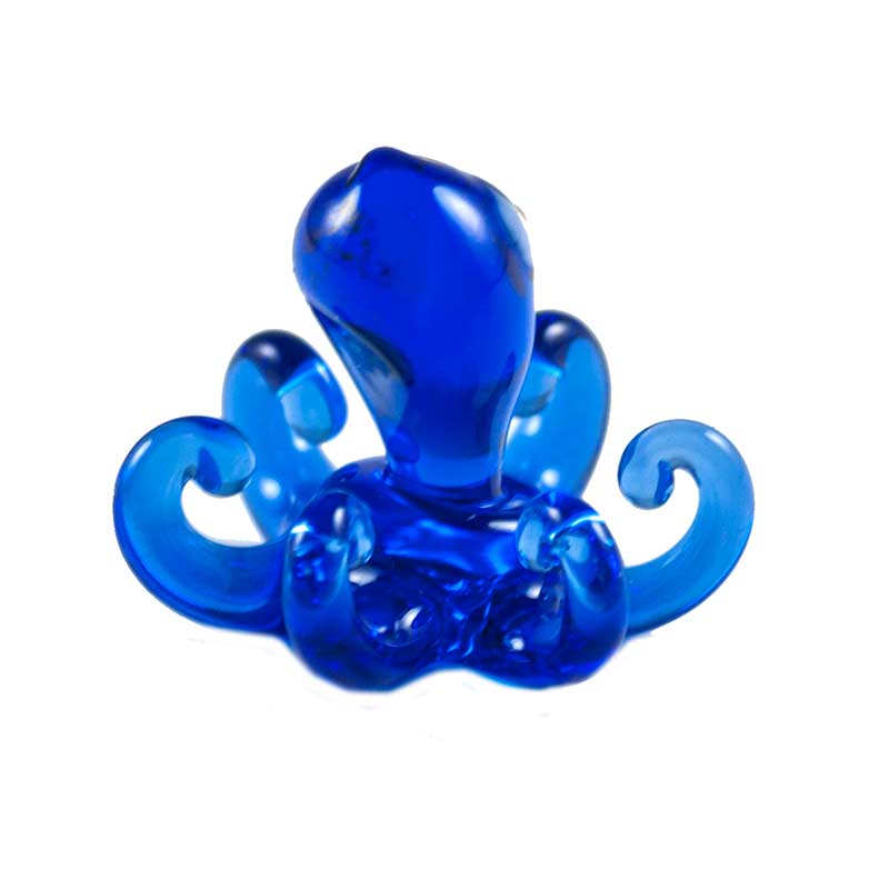 Glass Blue Octopus Mini in Glass Figurines Miniature Figurines category