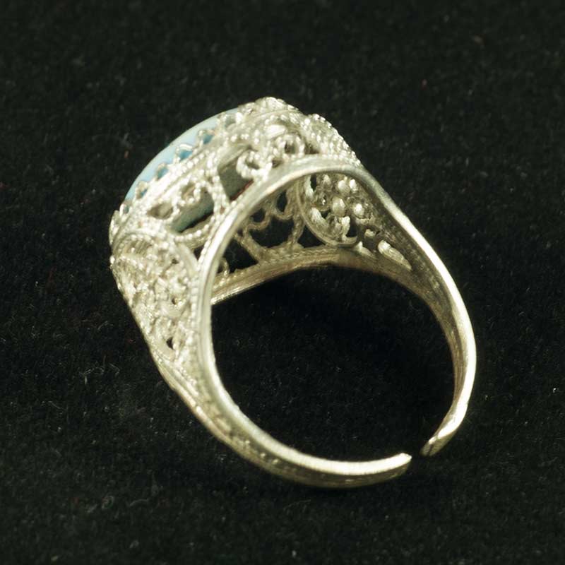 Enamel Ring Vasilisa in Finift Jewelry Enamel Rings category
