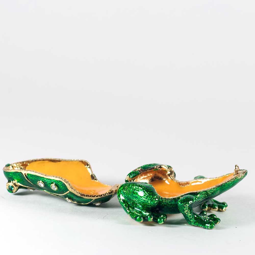 Faberge Style Green Frog Jewelry Box in Faberge Jewelry Jewelry Boxes category