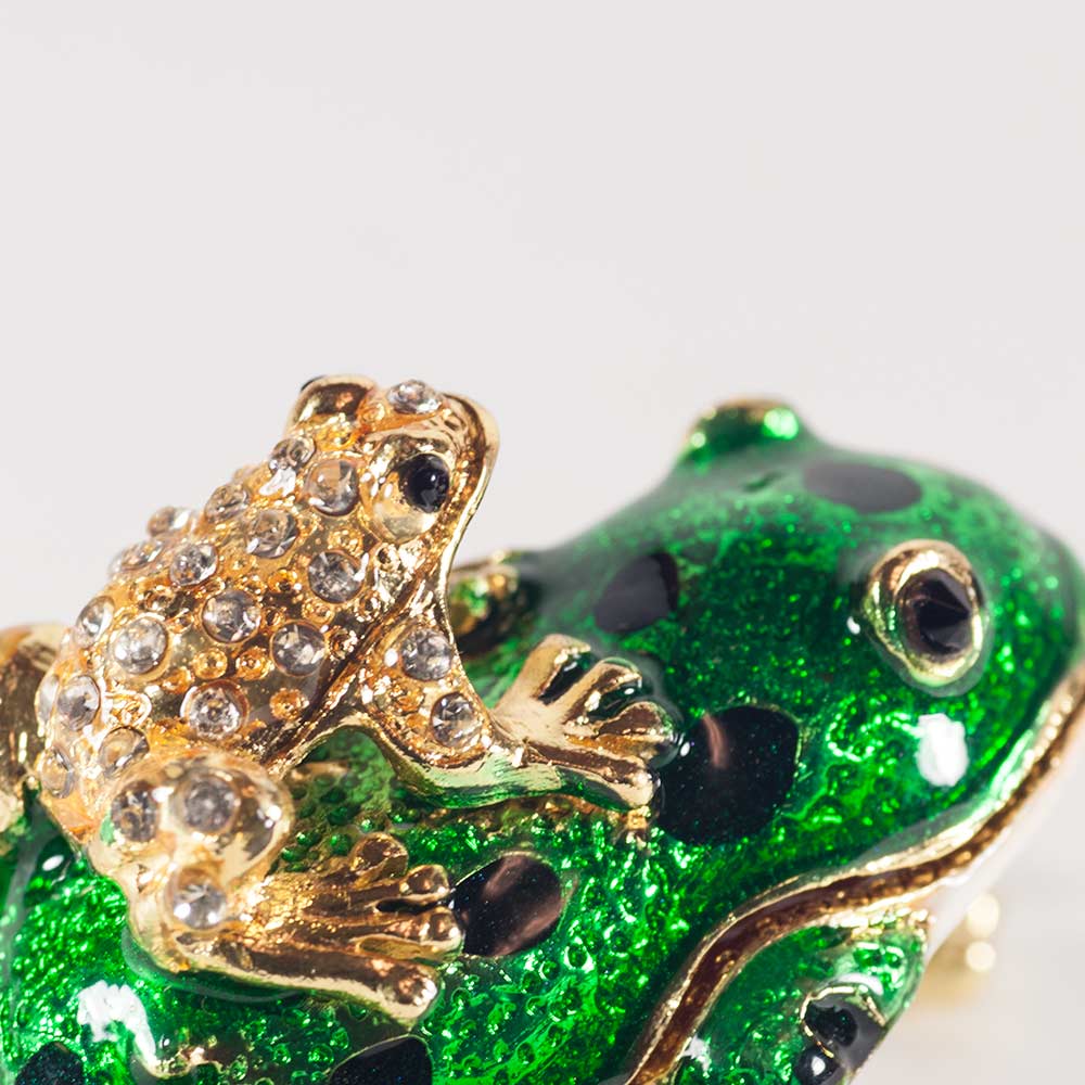 Faberge Jewelry Box Two Frogs - Faberge Style Jewelry