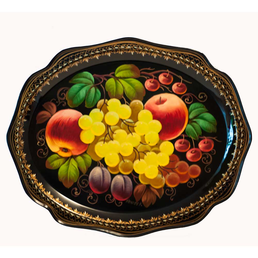 Zhostovo Tray Fruits in Home Decor Metal trays category