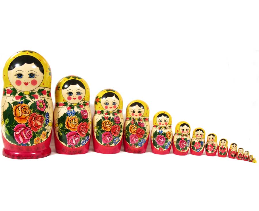15 piece russian nesting dolls