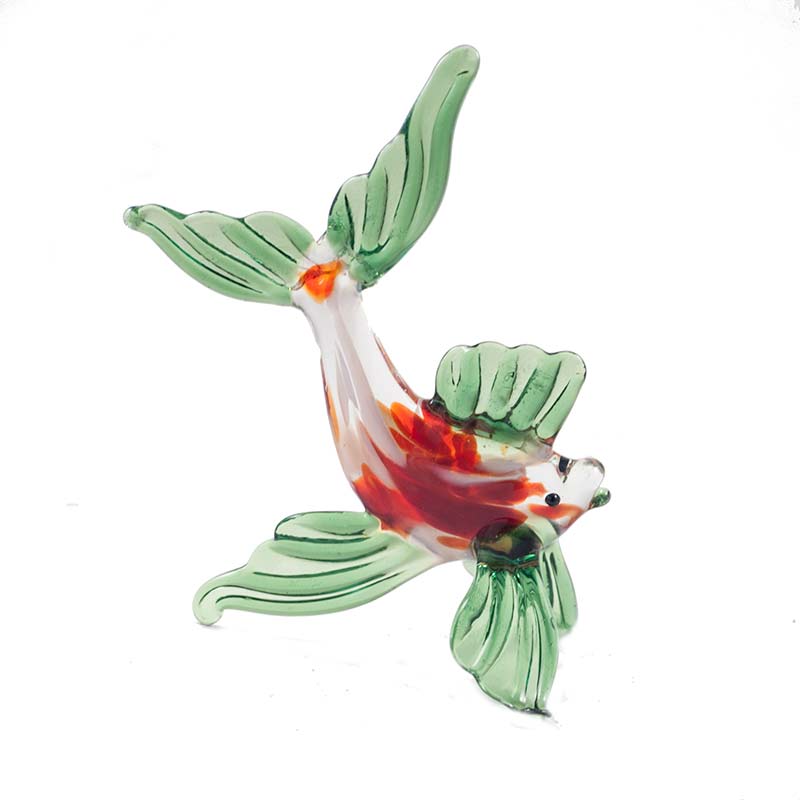 Green Glass Fish in Glass Figurines Sea Life Creatures category