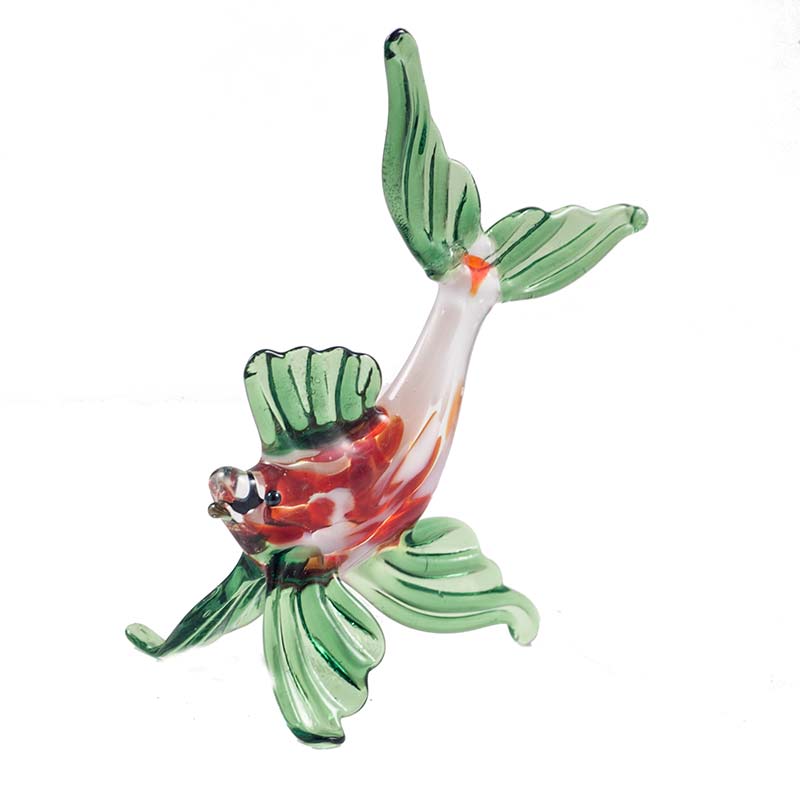 Green Glass Fish in Glass Figurines Sea Life Creatures category