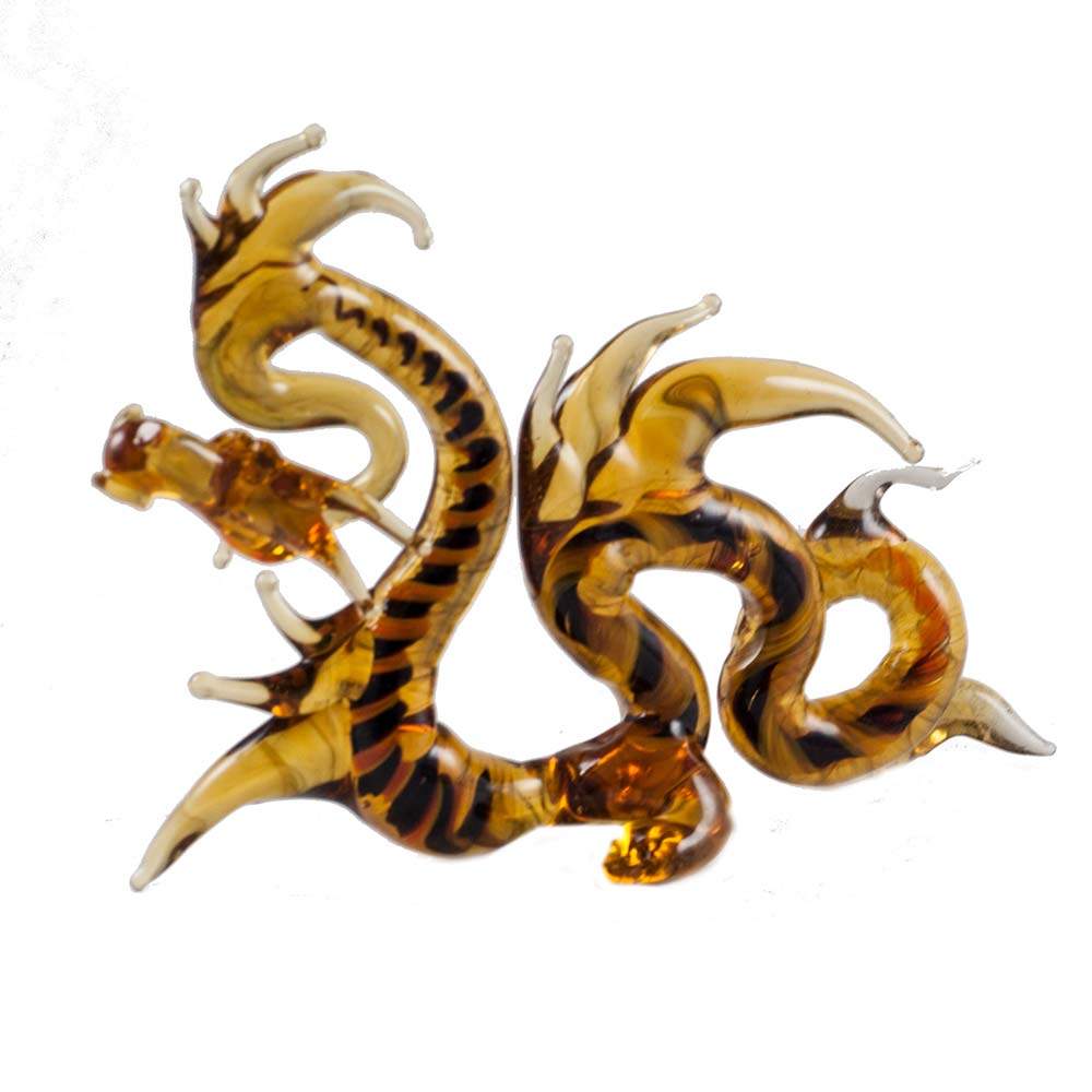 Brown Glass Dragon in Glass Figurines Wild  Animals category