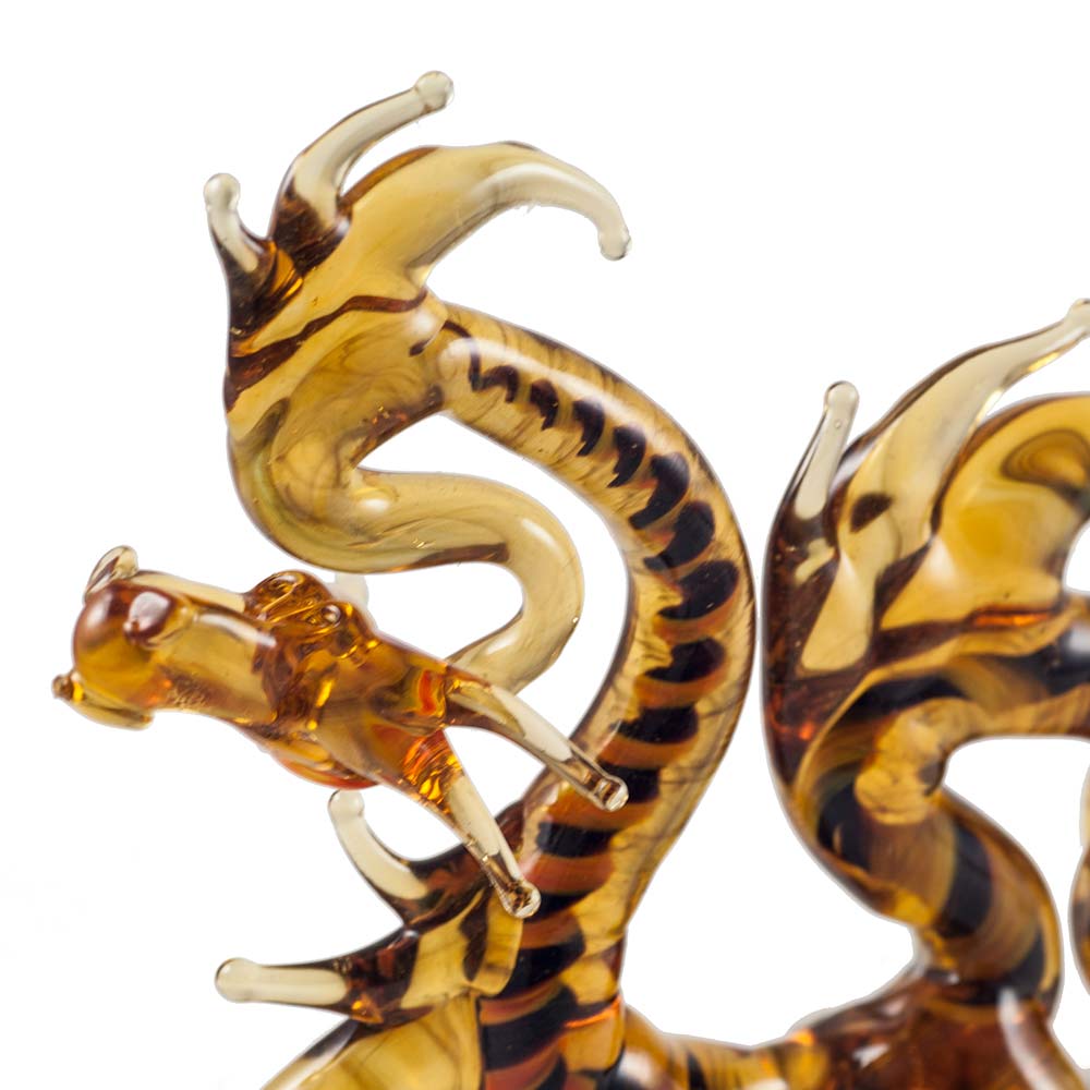 Brown Glass Dragon in Glass Figurines Wild  Animals category