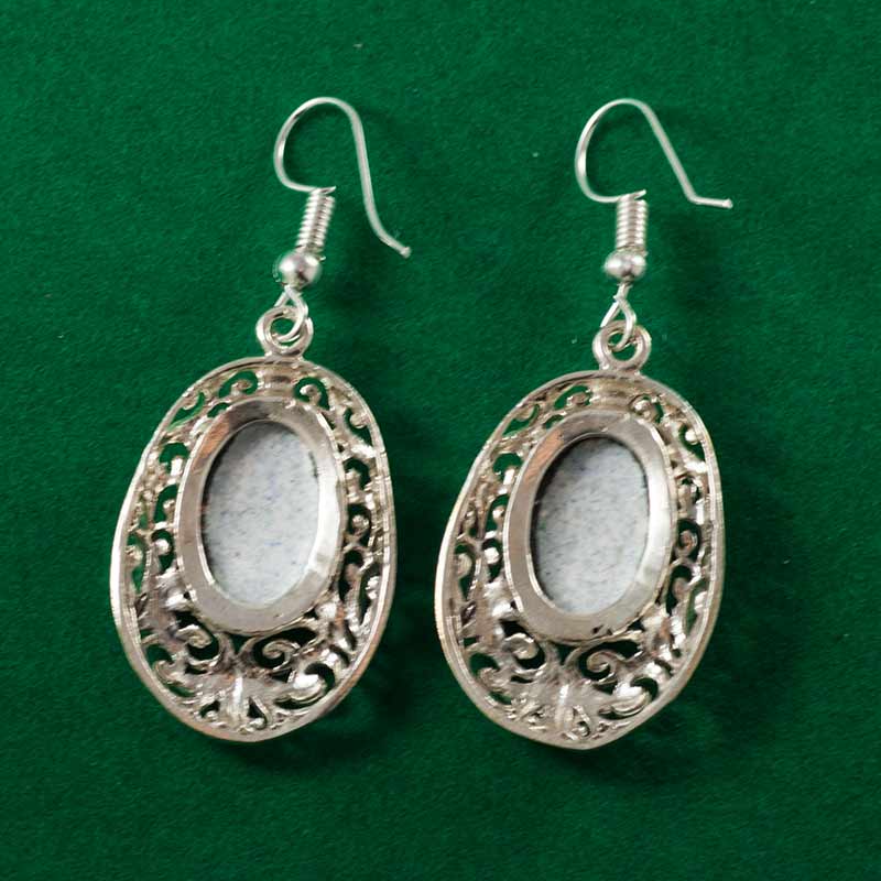 Enamel Earring Ornament White in Finift Jewelry Earrings category