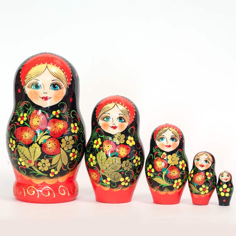 Russian Matryoshka Strawberries in Nesting Dolls Flowers  category