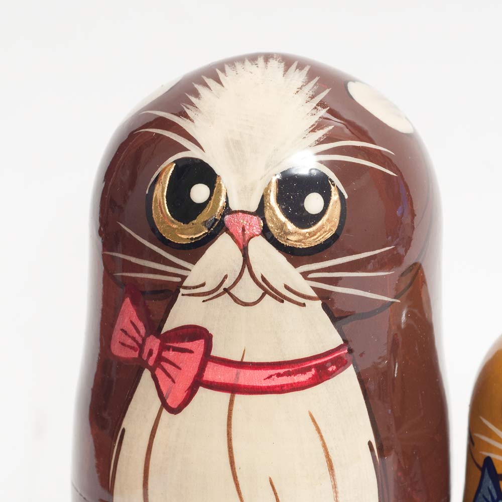 Nesting Doll Brown Cat in Nesting Dolls Animals  category