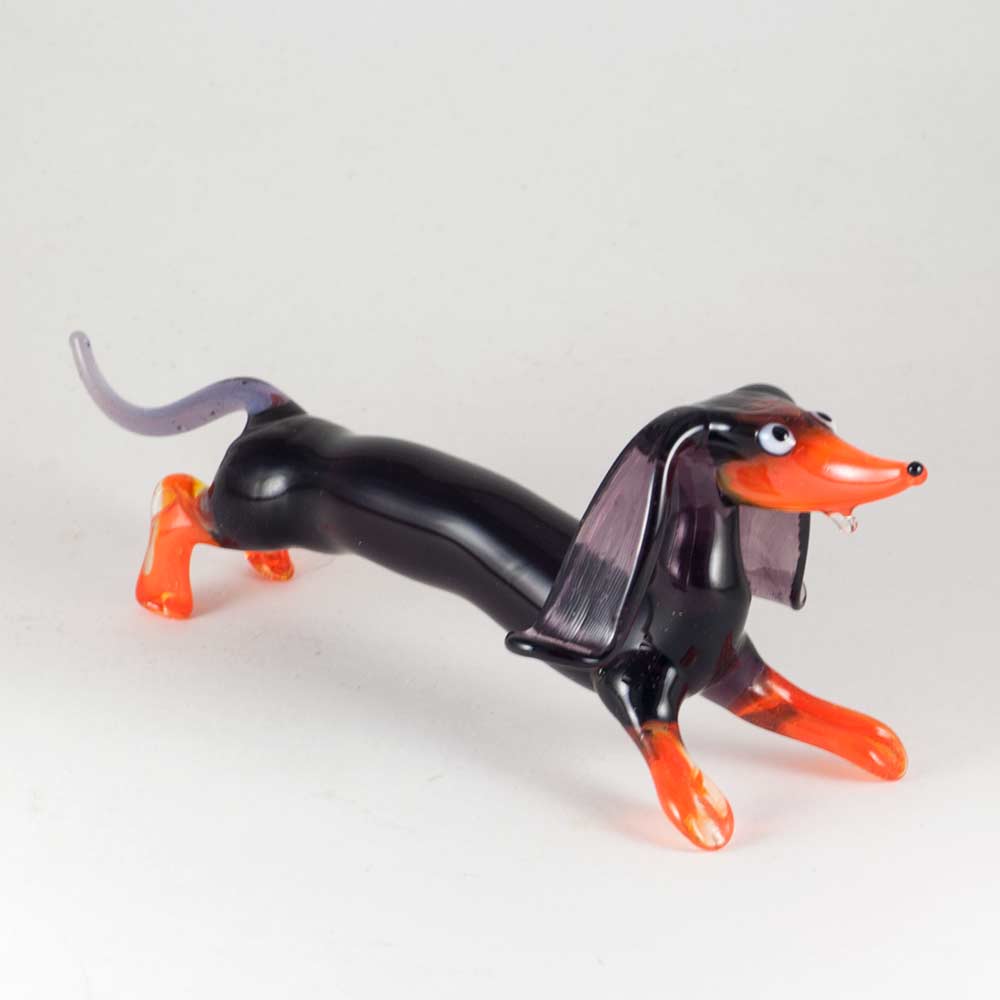 Cute Dachshund Figurine in Glass Figurines Dogs category