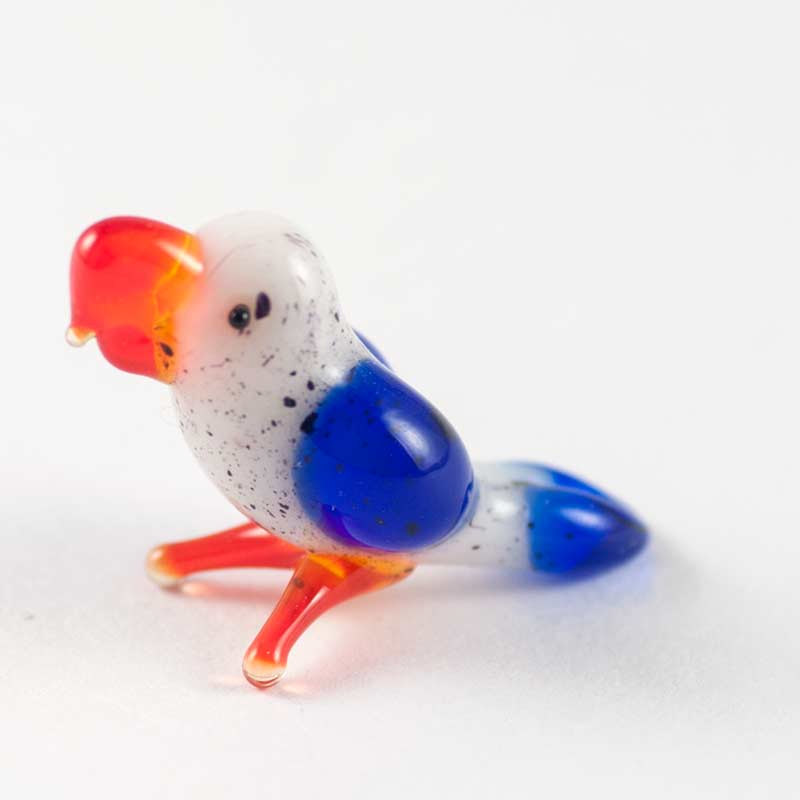 Blown Glass Parrot Mini in Glass Figurines Miniature Figurines category