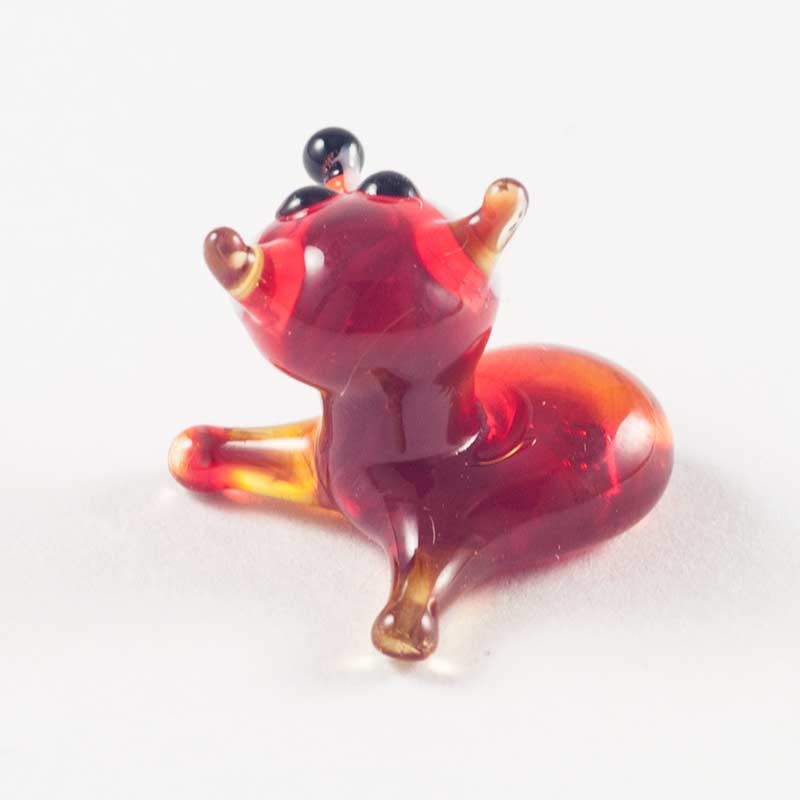 Fox Mini Figurine in Glass Figurines Miniature Figurines category