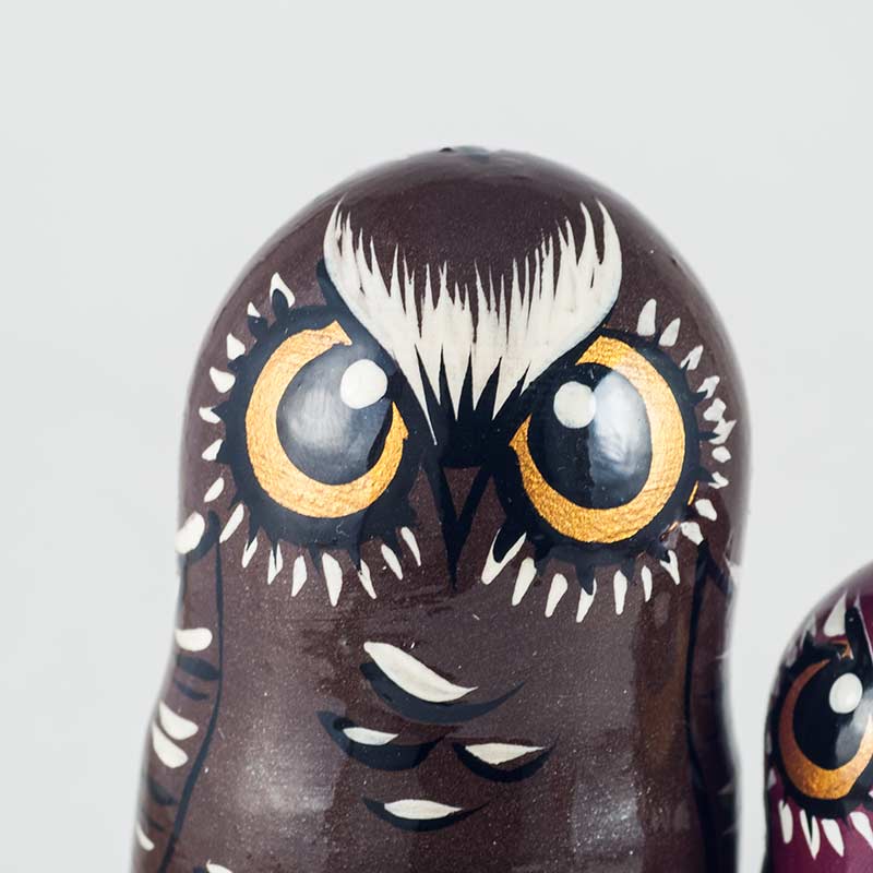 Matryoshka Brown Owl in Nesting Dolls Animals  category