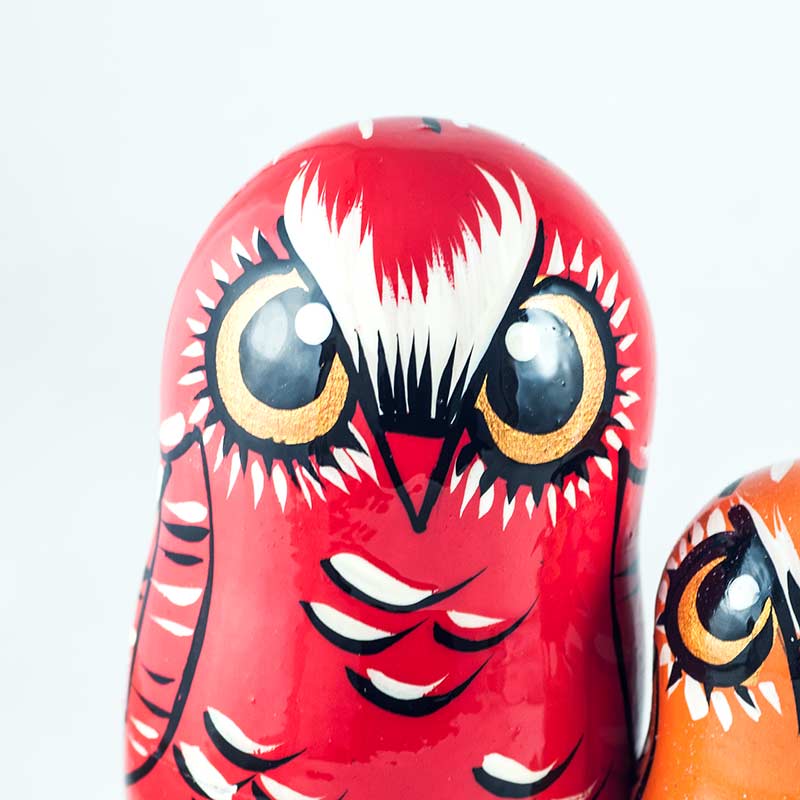 Matryoshka Red Owl in Nesting Dolls Animals  category