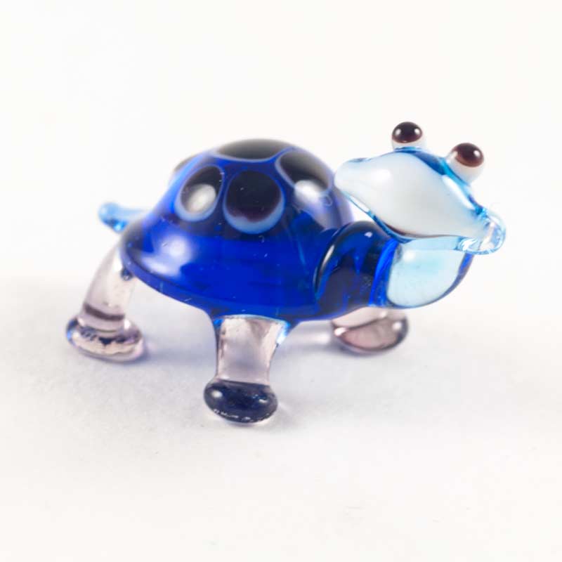 Small  Blue Turtle in Glass Figurines Miniature Figurines category