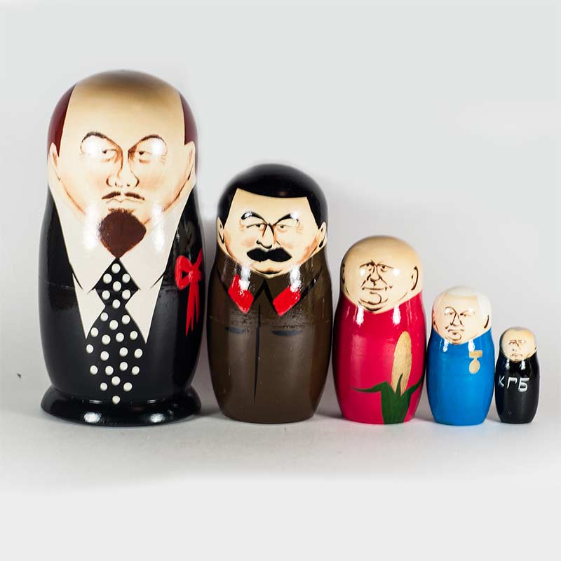Matryoshka Stalin and Other Russian Political Leaders Collectible Nesting-Doll 
