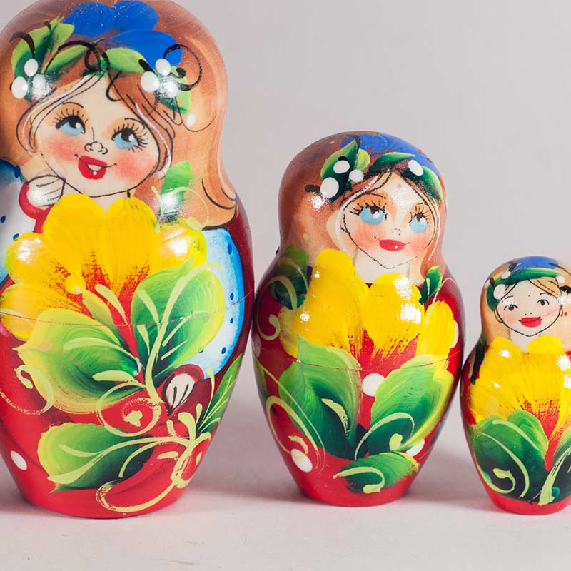 Matryoshka Sunflowers in Nesting Dolls One-of-a-kind category