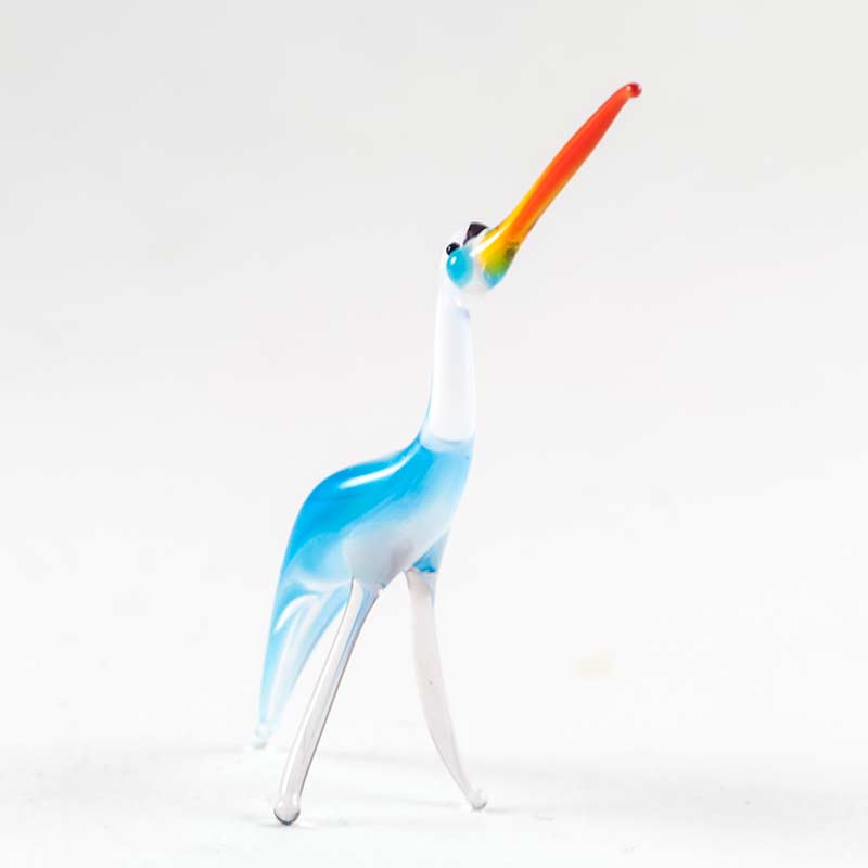 Stork Glass Miniature in Glass Figurines Miniature Figurines category
