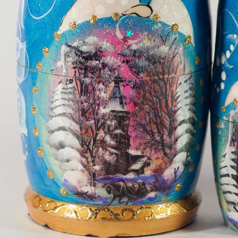 Matryoshka Doll Winter Scenes in Nesting Dolls One-of-a-kind category
