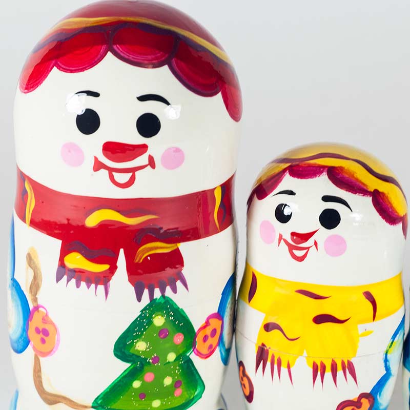Snowman Russian Matryoshka in Nesting Dolls Christmas Motives category