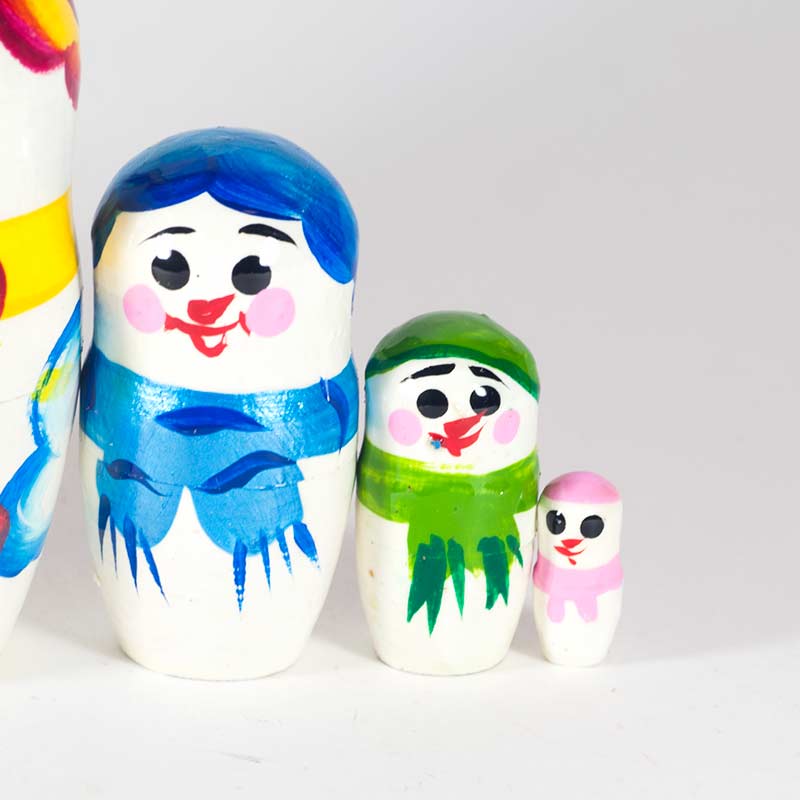 Snowman Russian Matryoshka in Nesting Dolls Christmas Motives category