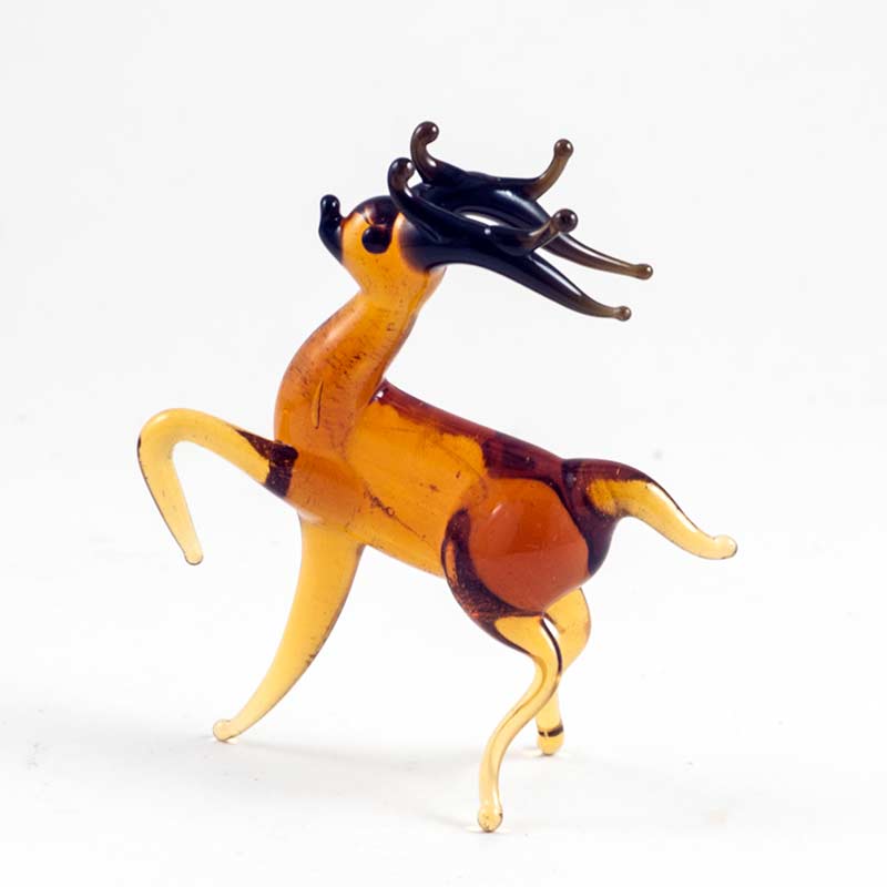 Glass Reindeer Figure in Glass Figurines Wild  Animals category