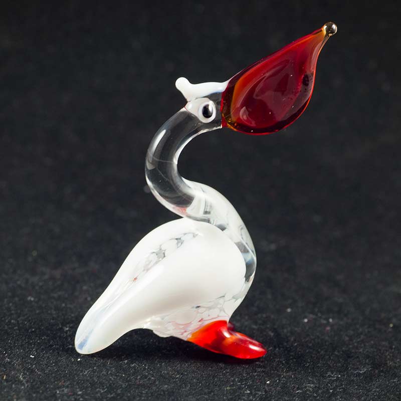 Glass Pelican in Glass Figurines Birds category