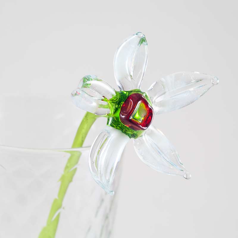Glass Clear Narcissus in Glass Figurines Flowers category
