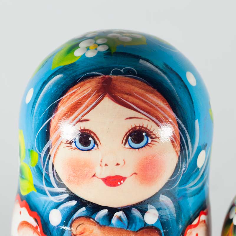 Matryoshka Girl with Toys in Nesting Dolls Traditional Dolls category