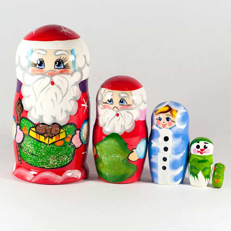 Russian Santa Matryoshka in Nesting Dolls Christmas Motives category