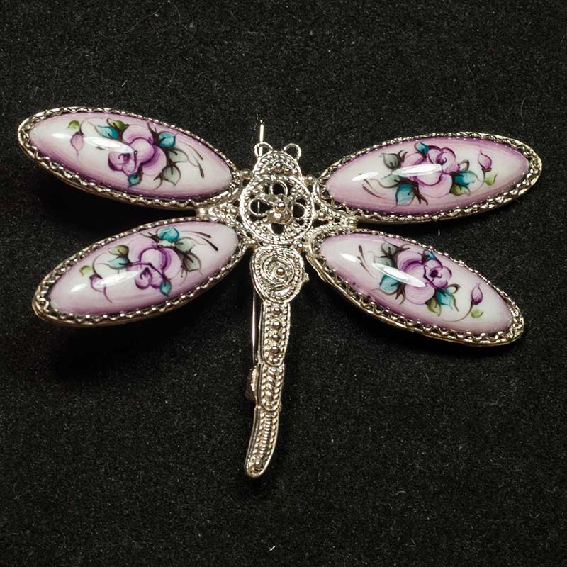 Finift Brooch Dragonfly in Finift Jewelry Brooches category