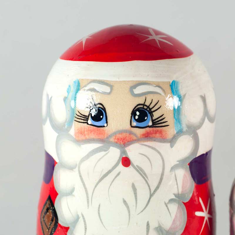 Matryoshka Set Santa and Snowmaiden Dolls in Nesting Dolls Christmas Motives category