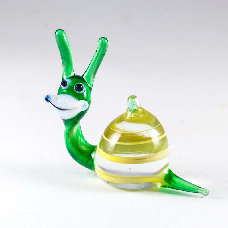 Yellow Snail in Glass Figurines Insects category