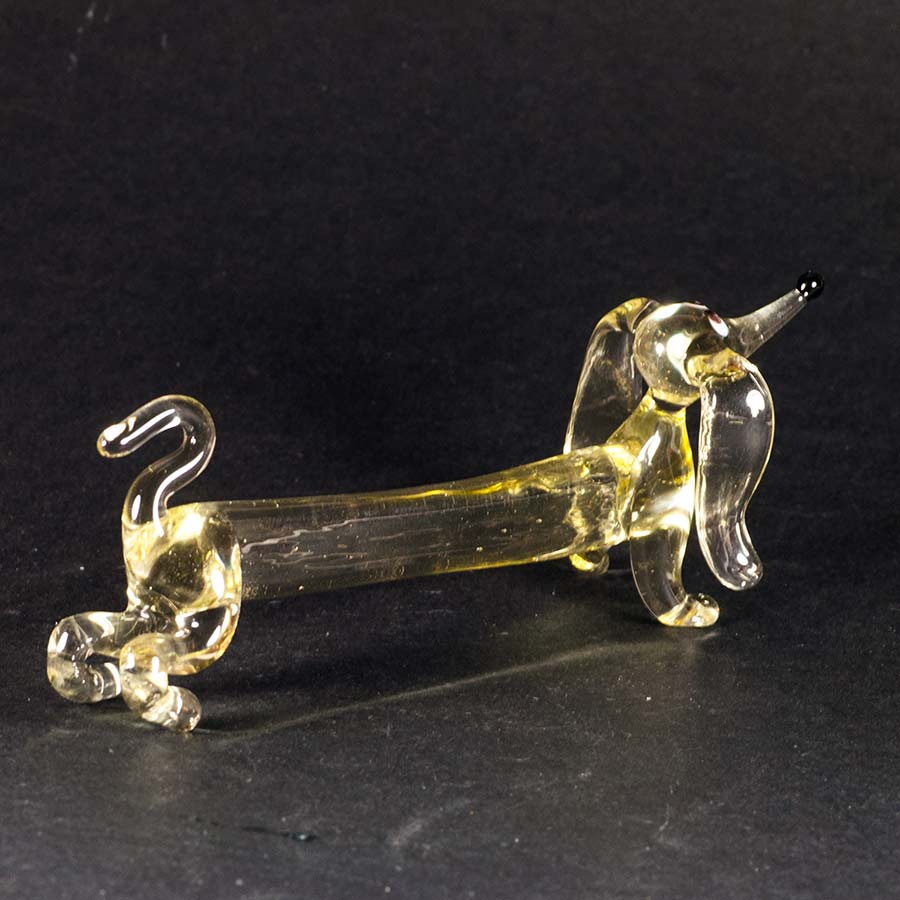 Glass Dachshund Figurine in Glass Figurines Dogs category