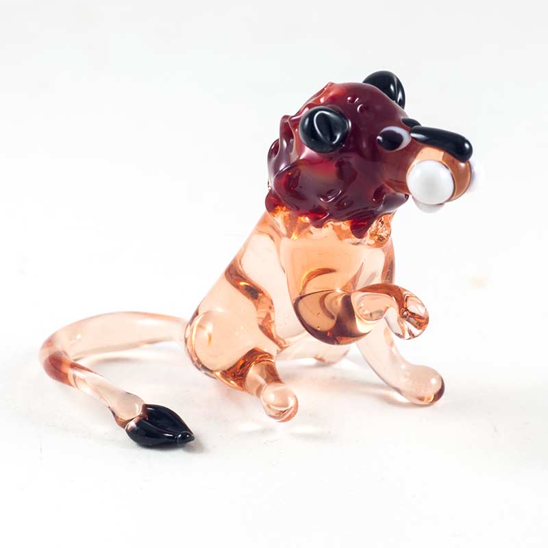 Glass Sitting Lion in Glass Figurines Wild  Animals category