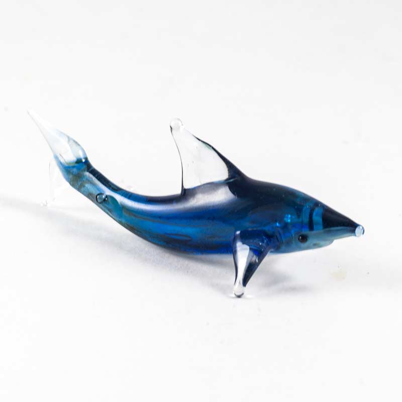 Glass Blue Shark Figure in Glass Figurines Sea Life Creatures category
