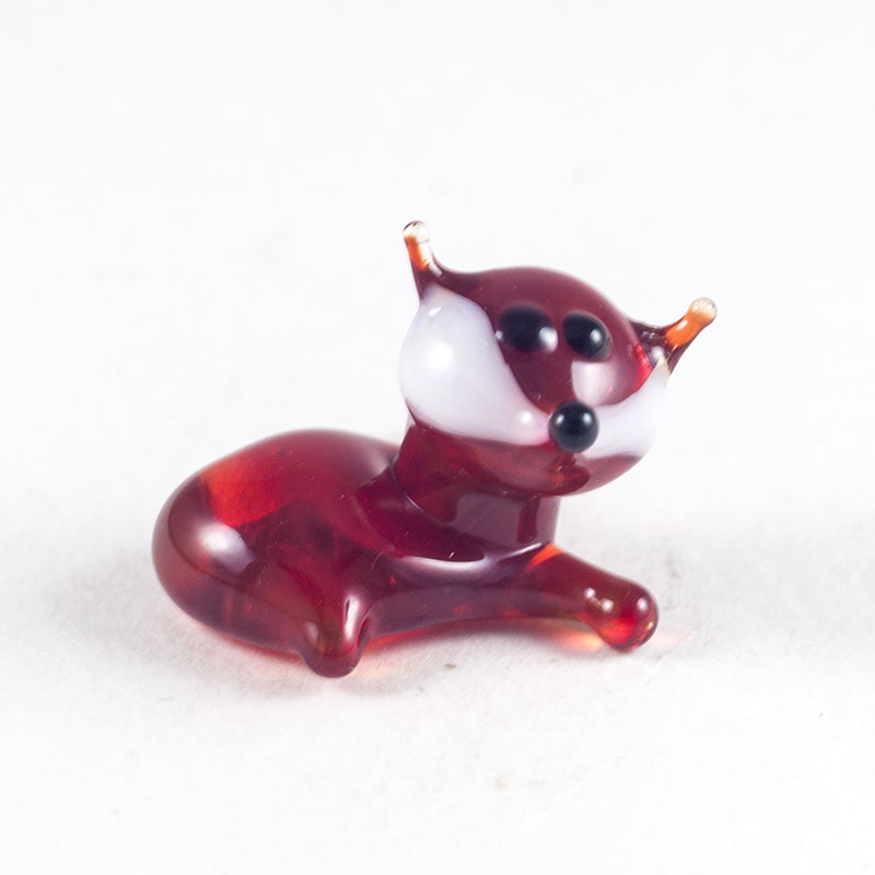 Fox Mini Figurine in Glass Figurines Miniature Figurines category