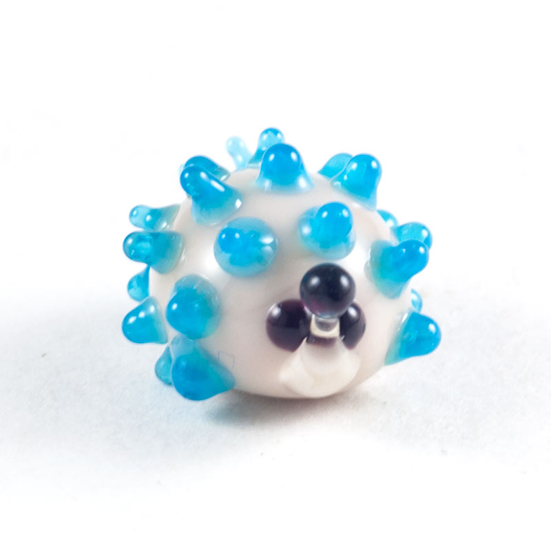 Glass Tiny Blue Hedgehog in Glass Figurines Miniature Figurines category