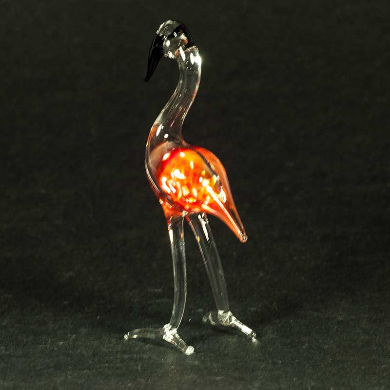 Glass Crane Figurine in Glass Figurines Birds category