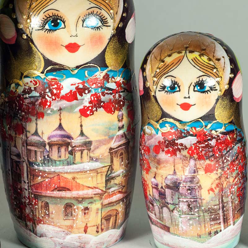 Matryoshka Russian Churches in Nesting Dolls One-of-a-kind category