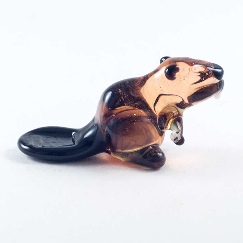 Beaver Glass Figurine in Glass Figurines Wild  Animals category