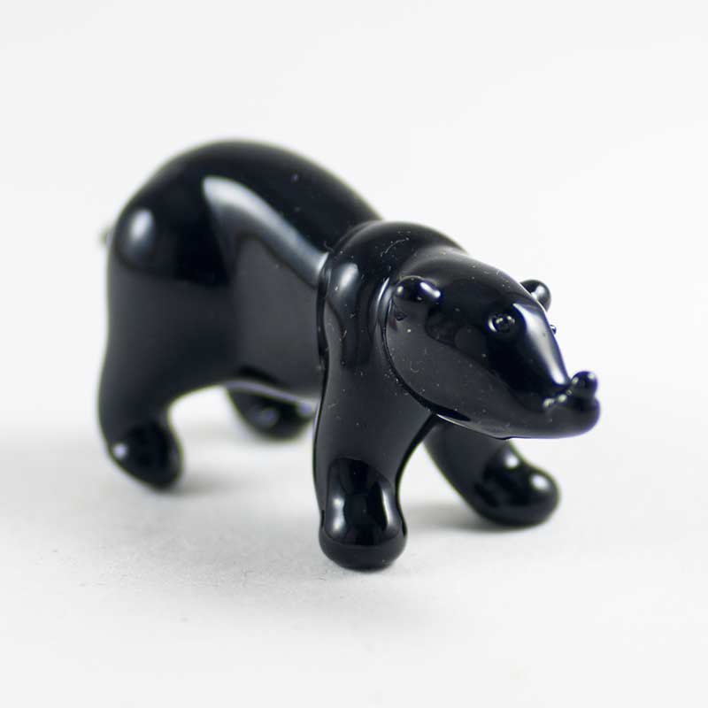 Glass Black Bear Figure in Glass Figurines Wild  Animals category