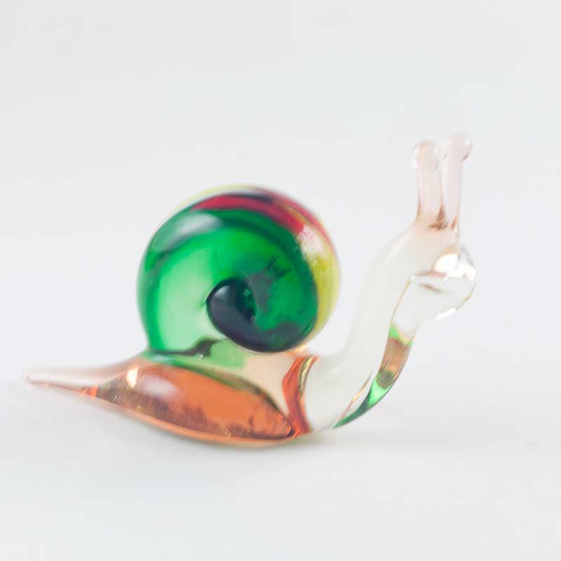 Glass Collectible Vintage Glass Figurine Miniature Glass Snail Figurine Glass Decor