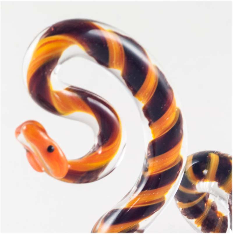 Glass Red Snake in Glass Figurines Reptiles category