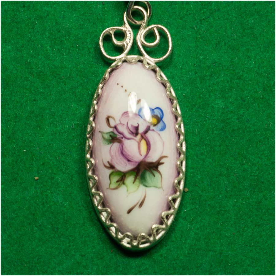 Finift Earrings Sweet Heart Violet in Finift Jewelry Earrings category