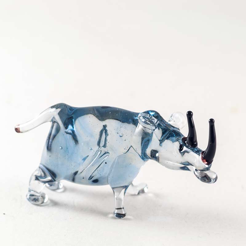Glass Rhinoceros Figure in Glass Figurines Wild  Animals category